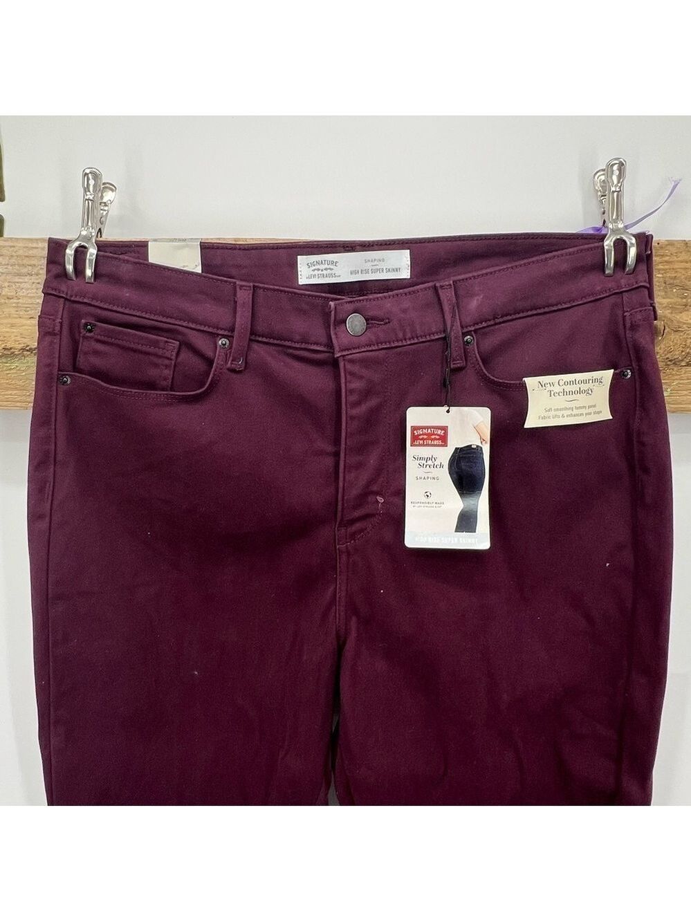 Signature by Levi Strauss Burgundy Jeans